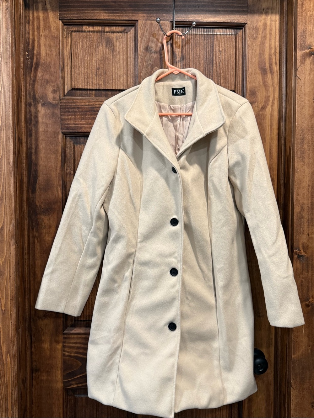 Cream Single-Breasted Trench Coat size XXL